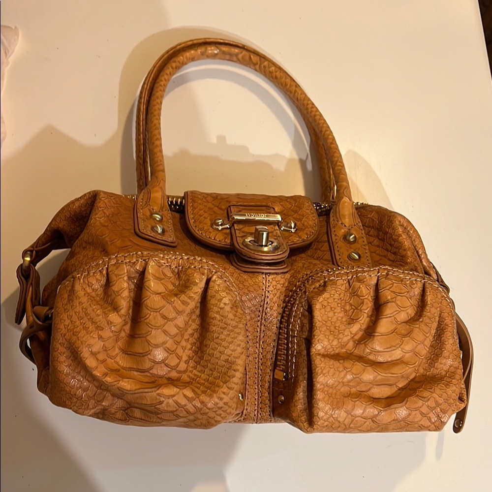 Vintage Designer Botkier Tan Leather Handbag 90s Y2K
